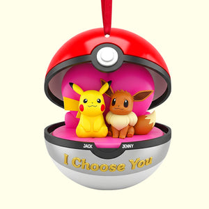 I Choose You Personalized Gifts For Couple Christmas Acrylic Ornament 04natn210825 - Ornament - GoDuckee
