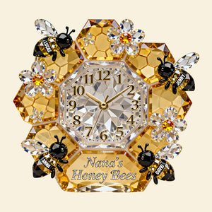 Grandma Bee Acrylic Hanging Wall Clock - Personalized Gifts For Grandma 05natn271225 - Hanging Wall Clock - GoDuckee