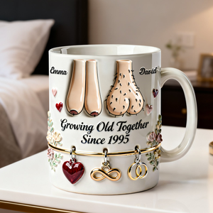 Growing Old Together Couples Coffee Mug - Personalized Gift For Couples 02NALU060126 - Coffee Mug - GoDuckee
