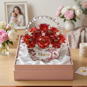 Toile De Jouy Flower Basket Mom Acrylic Plaque - Personalized Gifts For Mother's Day 05PGTN310326 - Shaped Plaques - GoDuckee