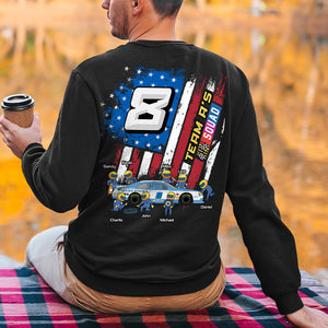 Racing Support Team Personalized Shirt, Star And Stripes Racing Shirt Gift For Racing Lovers 04hthn190623 - Shirts - GoDuckee