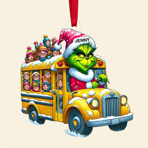 Personalized Gift For Bus Driver Ornament, Green Monster 01qhtn091124 - Ornament - GoDuckee