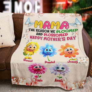 Personalized Gift For Mom Blanket Bloom Flowers 04KALU080125 - Blanket - GoDuckee