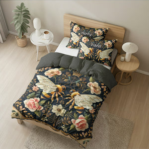 Personalized Gifts For Bee Couple Quilt Bedding Set Special Line 06tgqn100125 - Blanket - GoDuckee