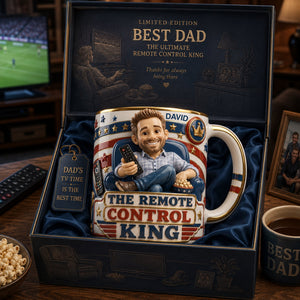 Custom Photo Remote King Dad Coffee Mug - Personalized Gifts For Dad 04palu220526 - Coffee Mug - GoDuckee