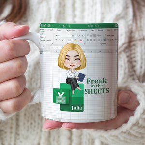 Freak In The Sheets, Gift For Accounting, Personalized Mug, Accounting Girl Coffee Mug - Coffee Mug - GoDuckee