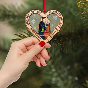 From Our First Kiss Till Our Last Breath, 2 Layered Mix Ornament, Christmas Gift - Ornament - GoDuckee