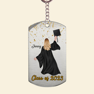 Before You All Your Dreams Personalized Stainless Steel Keychain Gift For Graduate Student - Keychains - GoDuckee