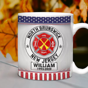 Custom Rank Badge Gifts For Firefighter Mug 03qhqn020824 - Coffee Mug - GoDuckee