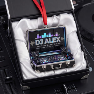 DJ Suitcase Christmas Ornament - Personalized Gifts For DJ 01tolu170926
