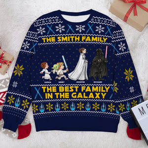 Personalized Gifts For Family Cosmic Adventure Ugly Sweater, Best Family In The Galaxy 02TGQN101024 - AOP Products - GoDuckee