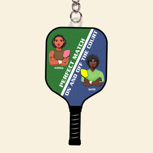 Personalized Gifts For Pickleball Couple Keychain 05totn051224pa - Keychains - GoDuckee