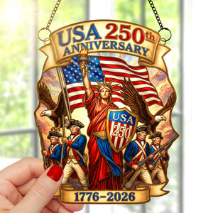 USA 250th Anniversary Suncatcher Ornament – Gifts For Patriots 01paqn060326 - Ornament - GoDuckee