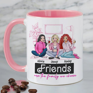 Friends Are The Family We Choose, Gift For Friends, Personalized Mug, Drinking Friends Mug 05NAHN050124HH - Coffee Mug - GoDuckee