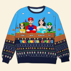 Personalized Gift for Family, Cartoon Family Christmas Ugly Sweater 04TOMH151024PA - Ugly Christmas Sweater - GoDuckee