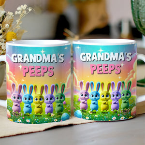Personalized Gifts For Grandma Easter Day Coffee Mug Bunny Peeps 022TGMH070325 - Coffee Mug - GoDuckee
