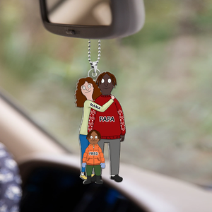 Personalized Gifts For Family Car Ornament 04qhhu241224hg - Ornament - GoDuckee