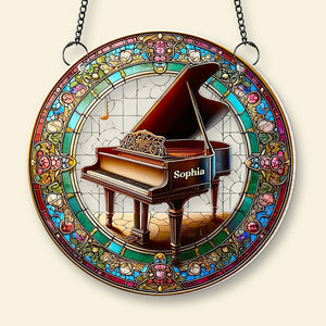 Personalized Gifts For Music Lovers, Piano Suncatcher Ornament 03ACDT040924 - Ornament - GoDuckee