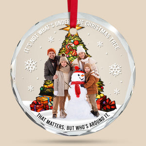 Custom Photo Christmas Gifts For Family Crystal Ornament 04ACQN300924 - Ornament - GoDuckee