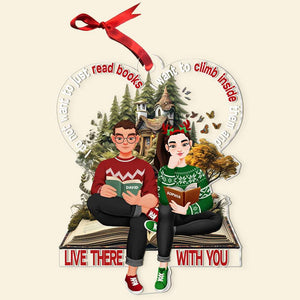 Personalized Gifts For Couple Book Christmas Ornament 02TGDT151124PA - Ornament - GoDuckee