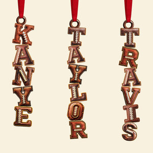 American Football Alphabet Acrylic Ornament, Personalized Christmas Gifts 02huta251025 - Ornament - GoDuckee