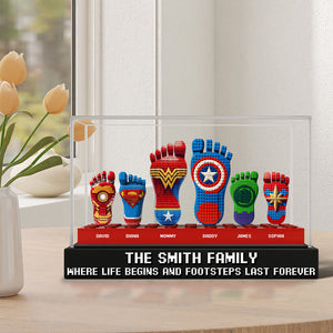 Super Foot Family Acrylic Plaque Personalized Gifts For Family 01OHQN240525 - Shaped Plaques - GoDuckee
