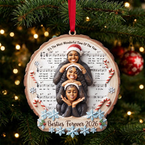 Wonderful Time With Besties Ornament - Custom Photo Christmas Gifts For Friends 01hulu171026