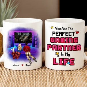 You Are The Perfect Gaming Partner In My Life, Couple Gift, Personalized Mug, Gamer Couple Mug - Coffee Mug - GoDuckee