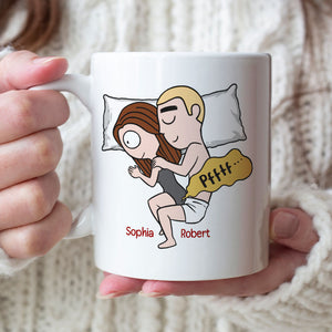 Sorry For Farting When You Spoon Me - Personalized Coffee Mug - Gifts For Couple - Funny Couple Mug - Coffee Mug - GoDuckee