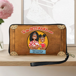 Personalized Gifts For Mom Twill Faux Leather Wallet Best Mommy Ever 05KAQN110325PA-Homacus