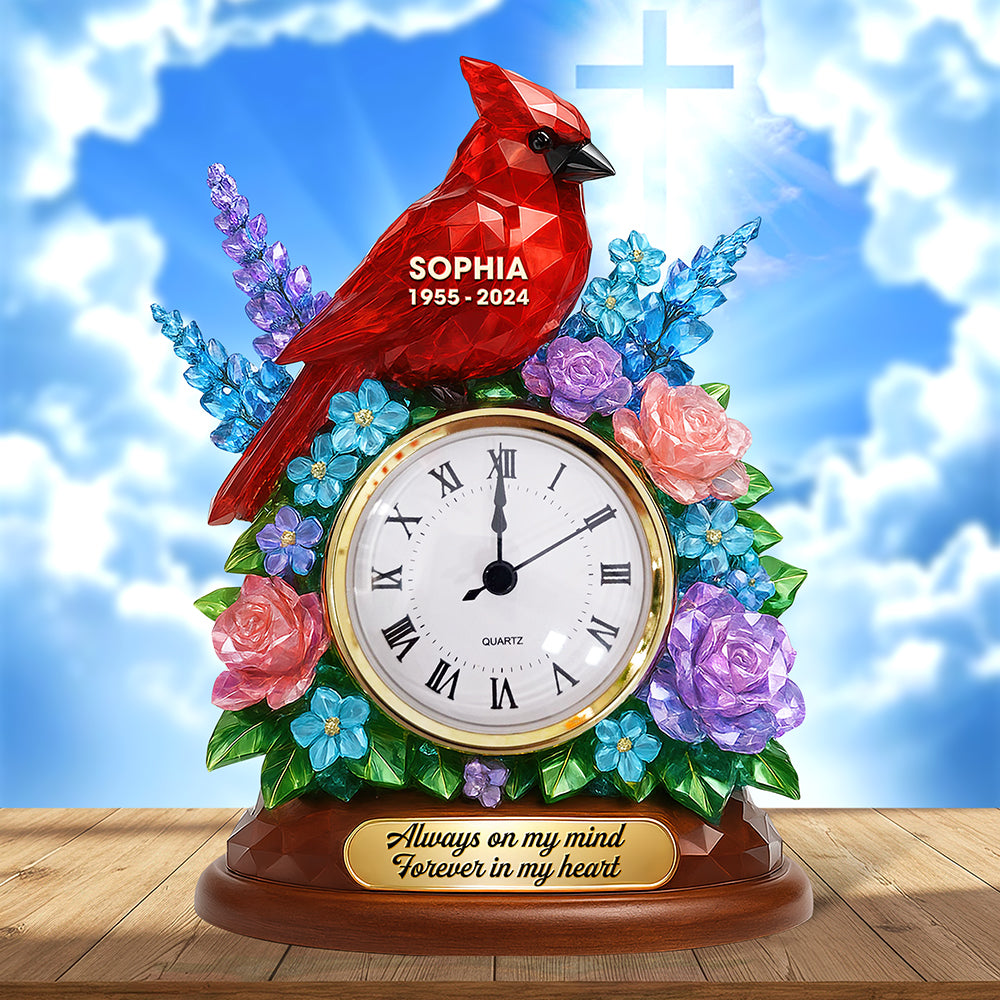 Memorial Desk Clock Plaque - Personalized Gifts For Heaven 05naqn280525 - Clock Plaques - GoDuckee