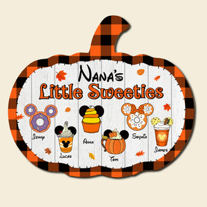 Personalized Halloween Gifts For Grandparents Wood Sign 04katn050824 Little Sweeties - Wood Sign - GoDuckee