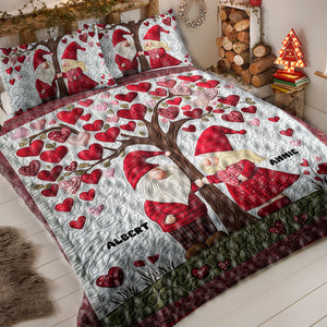 Personalized Gift For Grome Couple Valentine Quilt Bedding Set Special Line 01KALU080125 - Blanket - GoDuckee