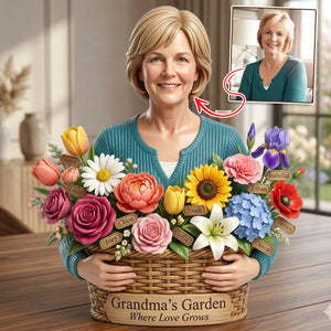 Mom's Garden Where Love Grows Acrylic Plaque - Custom Photo Gifts For Mom 07NALU200326 - Shaped Plaques - GoDuckee