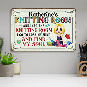 Personalized Gifts For Knitting Girl Metal Sign, Decor Idea For Knitting Soul 03qhqn290724hh - Metal Signs - GoDuckee