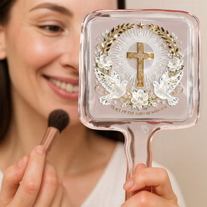 Peace With You Handle Mirror - Personalized Gifts For Christians 04palu241225 - Mirror - GoDuckee