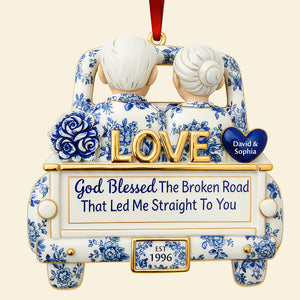 Eternal Journey of Love Christmas Ornament Personalized Gifts For Couple 04TODT161025 - Ornament - GoDuckee