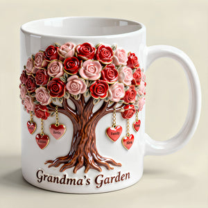 Family Heart Coffee Mug - Personalized Gifts For Grandma 04OHDT311225 - Coffee Mug - GoDuckee