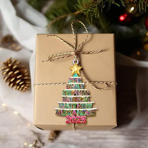 Christmas Tree Family Name Ornament Personalized Gifts For Family 03NALU161025 - Ornament - GoDuckee