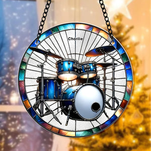 Personalized Gifts For Music Lovers Drum Kit Suncatcher Ornament 37acqn240824 - Ornament - GoDuckee