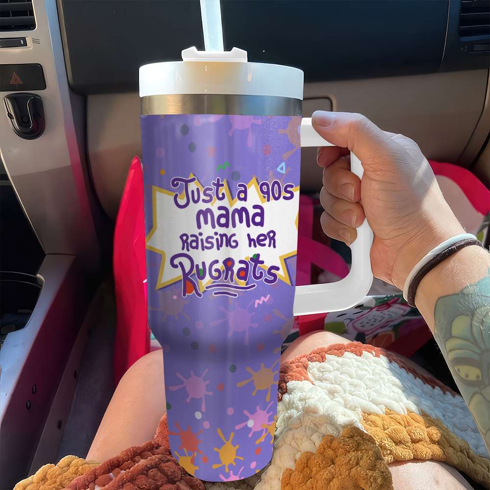 Personalized Gift For Mom 40oz Tumbler Just A 90s Mama 06NAHN090123TM - Tumbler Cup - GoDuckee