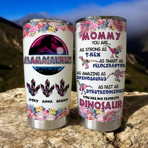 Dinosaur Mom Tumbler - Personalized Gift For Mom 03OHLU210325 - Tumbler Cup - GoDuckee