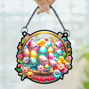 Personalized Easter Gifts For Grandma Suncatcher Ornament 01nalu060225 Easter Eggs - Ornament - GoDuckee
