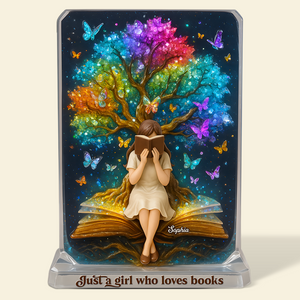 Reading Girl Acrylic Plaque - Personalized Gifts For Book Lovers 01topu160625 - Shaped Plaques - GoDuckee