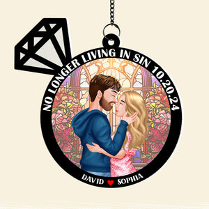 Personalized Gifts For Couple Suncatcher, Wedding Couple 03NATN120824PA - Ornament - GoDuckee