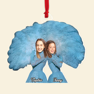 Custom Photo Gifts For Sister Acrylic Ornament 04xqtn230724 Christmas Fan Dance - Ornament - GoDuckee