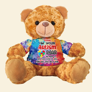 Personalized Gifts For Autistic Bear With Shirt 01HUDT260225 - Bear - GoDuckee