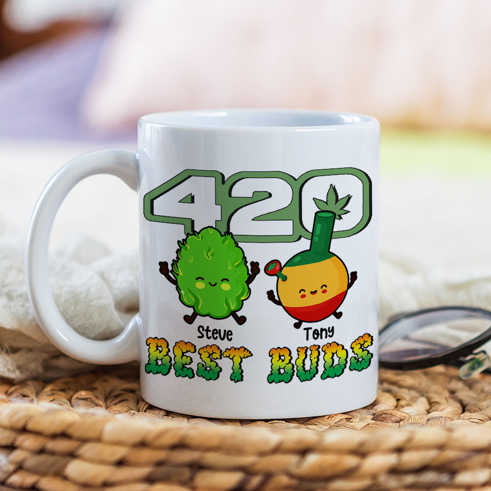 Best Buds- Gift For Friends-Personalized Coffee Mug- Friends Coffee Mug - Coffee Mug - GoDuckee