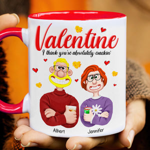 Personalized Gifts For Couple Love Cartoon Accent Mug Valentine 03XQQN091224PA - Coffee Mug - GoDuckee