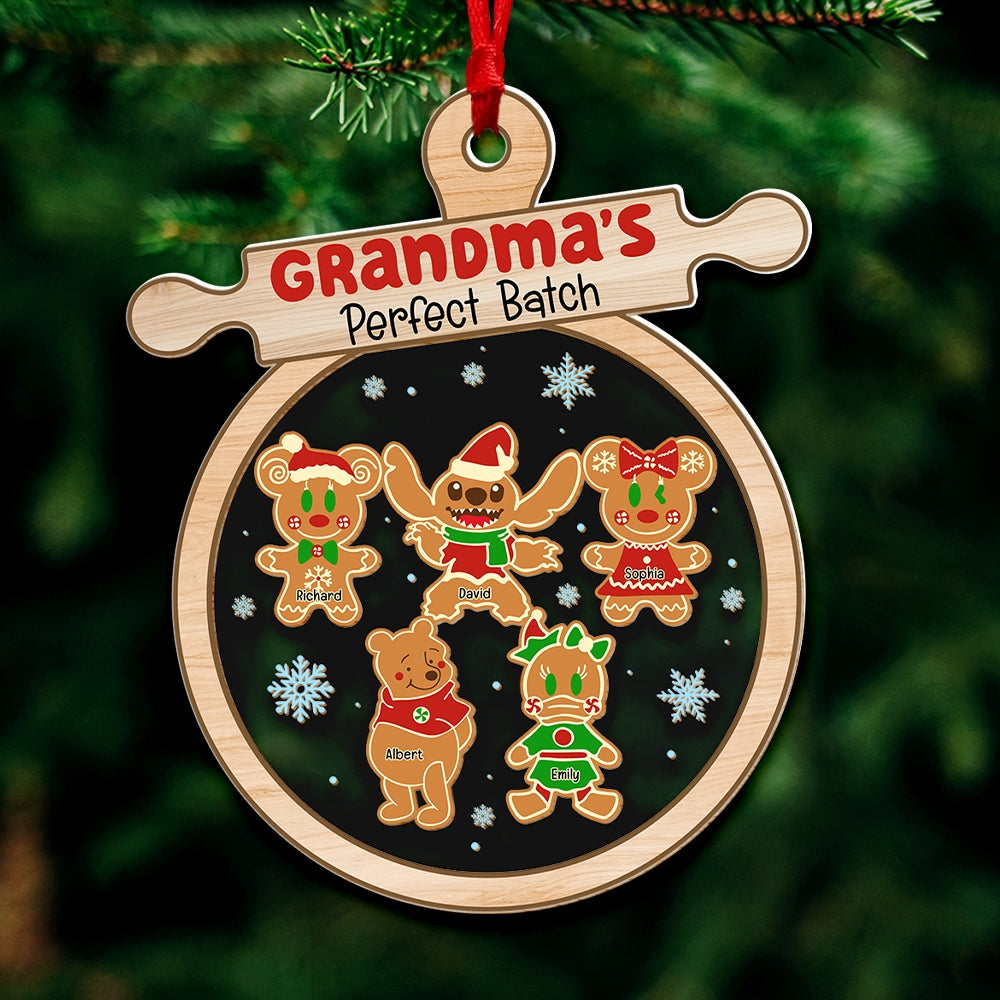 Personalized Gifts For Grandma Ornament, Cartoon Gingerbread Character 01naqn070824 - Ornament - GoDuckee